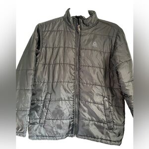 Reebok Unisex Black Puff/ Quilted Black Jacket XL (18-20)